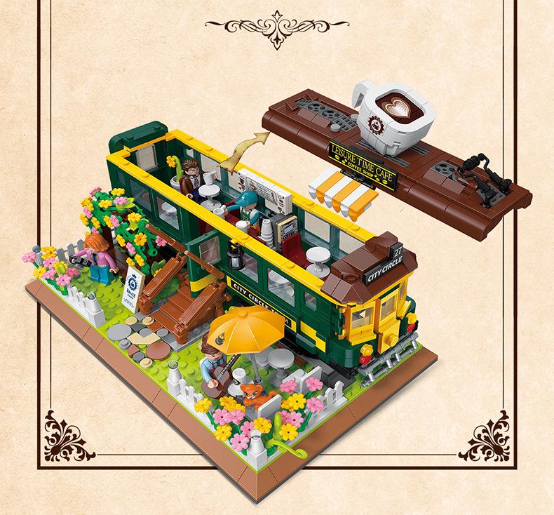 Retro Coffee Machine & Grinder Building Blocks Set - Toy Gift