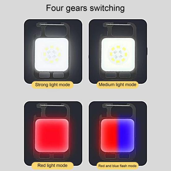 Rechargeable Magnetic Suction High Brightness Snap Spring Bottle Opener Emergency Light Mini LED