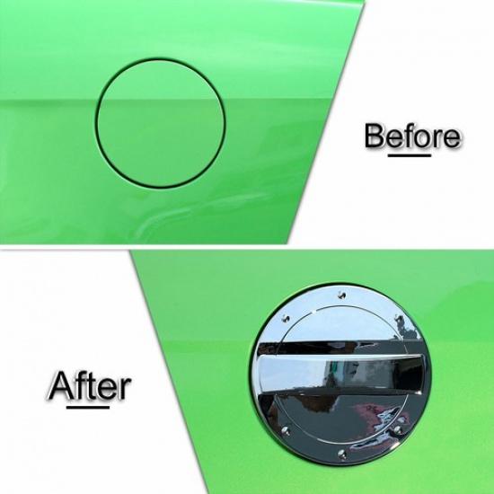 Chrome Filler Fuel Door Tank Gas Cap Cover Trim for Ford Mustang 2010-2014 ABS