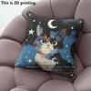 Galaxie Sternennacht Niedliche Katze Kissenbezüge Muster Kissenbezug Geeignet für Sofa Schlafzimmer Auto Kissenbezug