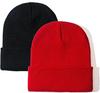 Rosoz Unisex Winter Beanie Cuffed Knit Skull Cap for Men and Women