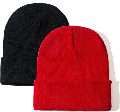 Rosoz Unisex Winter Beanie Cuffed Knit Skull Cap for Men and Women