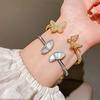 Butterfly Jewelry Open Cuff Bracelet With Electroplated Copper For Fashion Women