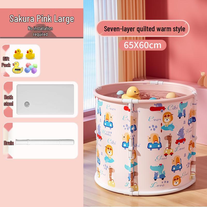 Upgraded Foldable No-Installation Bath Bucket for Adults and Children