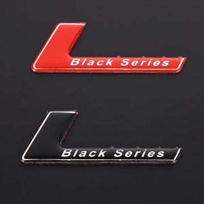 3D Metal Car Sticker Emblem Badge Decals Black Series Logo Sticker for B/enz SLS AMG W204 W203 W211 W207 W219 C63 Car Styling