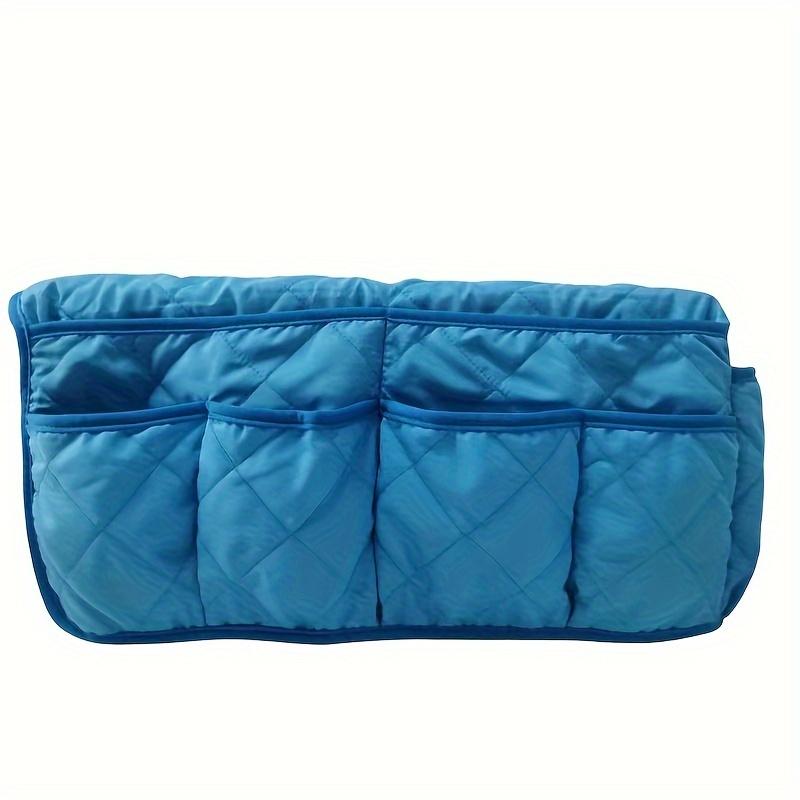 Sofa Armrest Storage Bag for TV Remote & Organizer - Cotton Fabric Side Pocket with Strap, Multipurpose Chair Organizer Pouch
