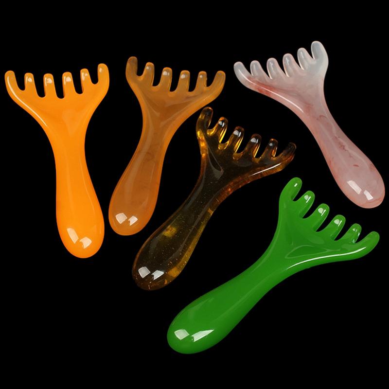 Head Massager Resin Deer Antlers Scalp Massage Gua Sha Head Relax Relief Stress Improve Sleep Scalp Scraping Massager