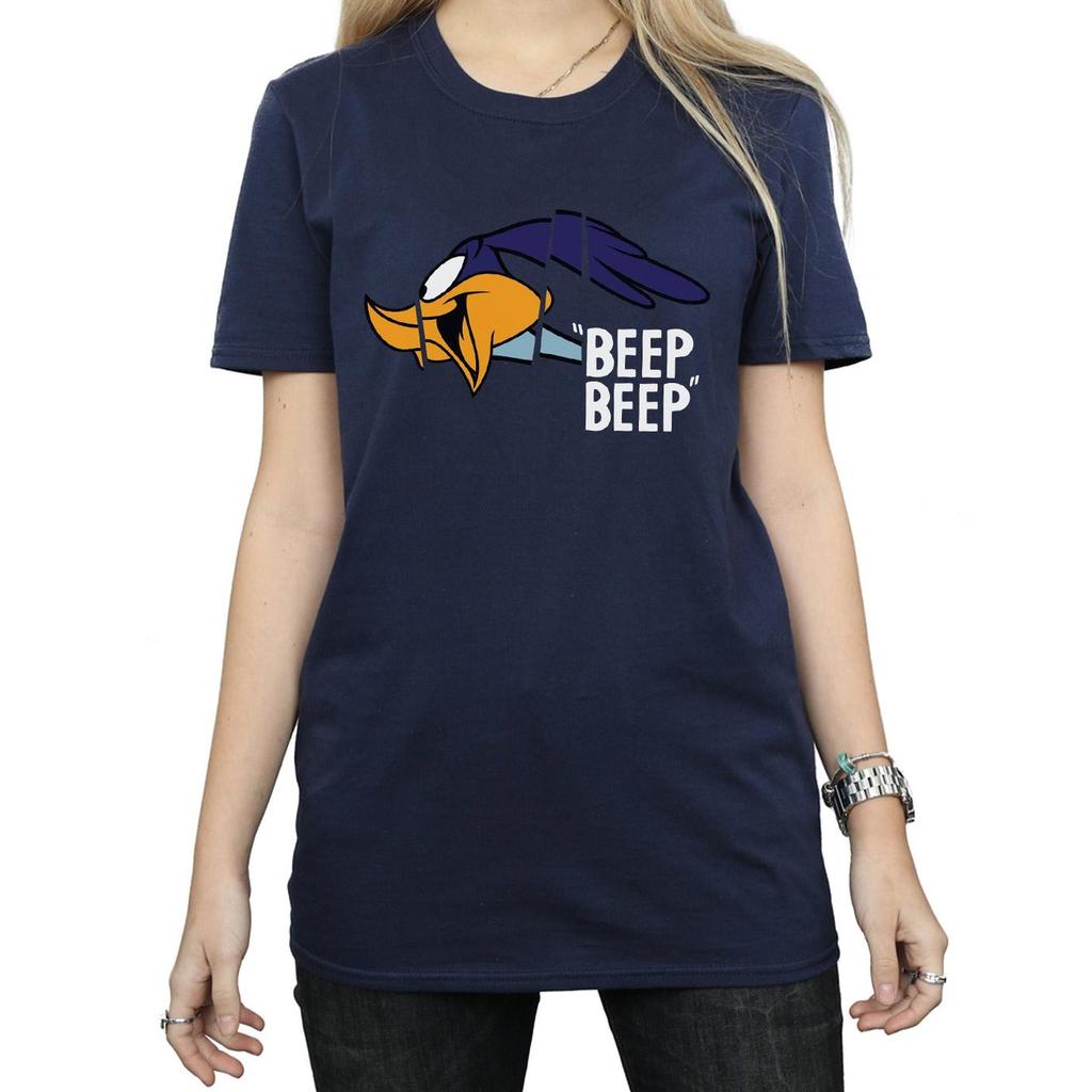 Looney Tunes Womens/Ladies Beep Beep Road Runner Cotton Boyfriend T-Shirt