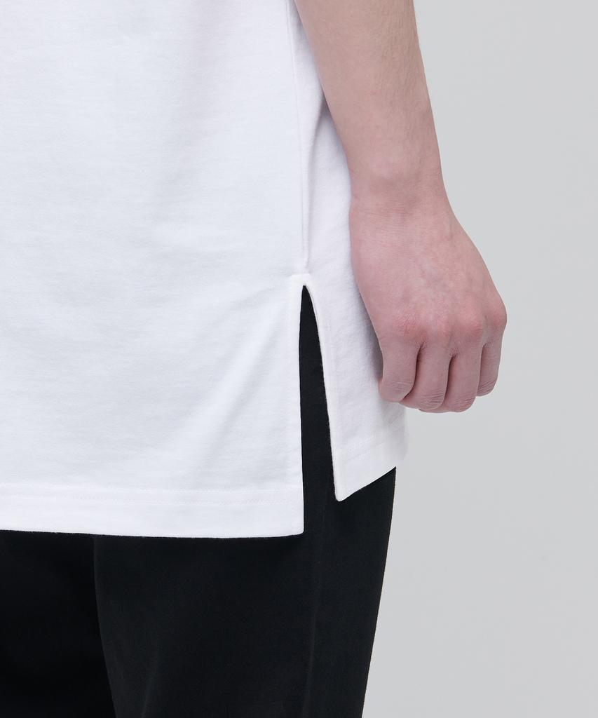 MUSINSA STANDARD Layered Crew Neck T-Shirt_Long Length [White]