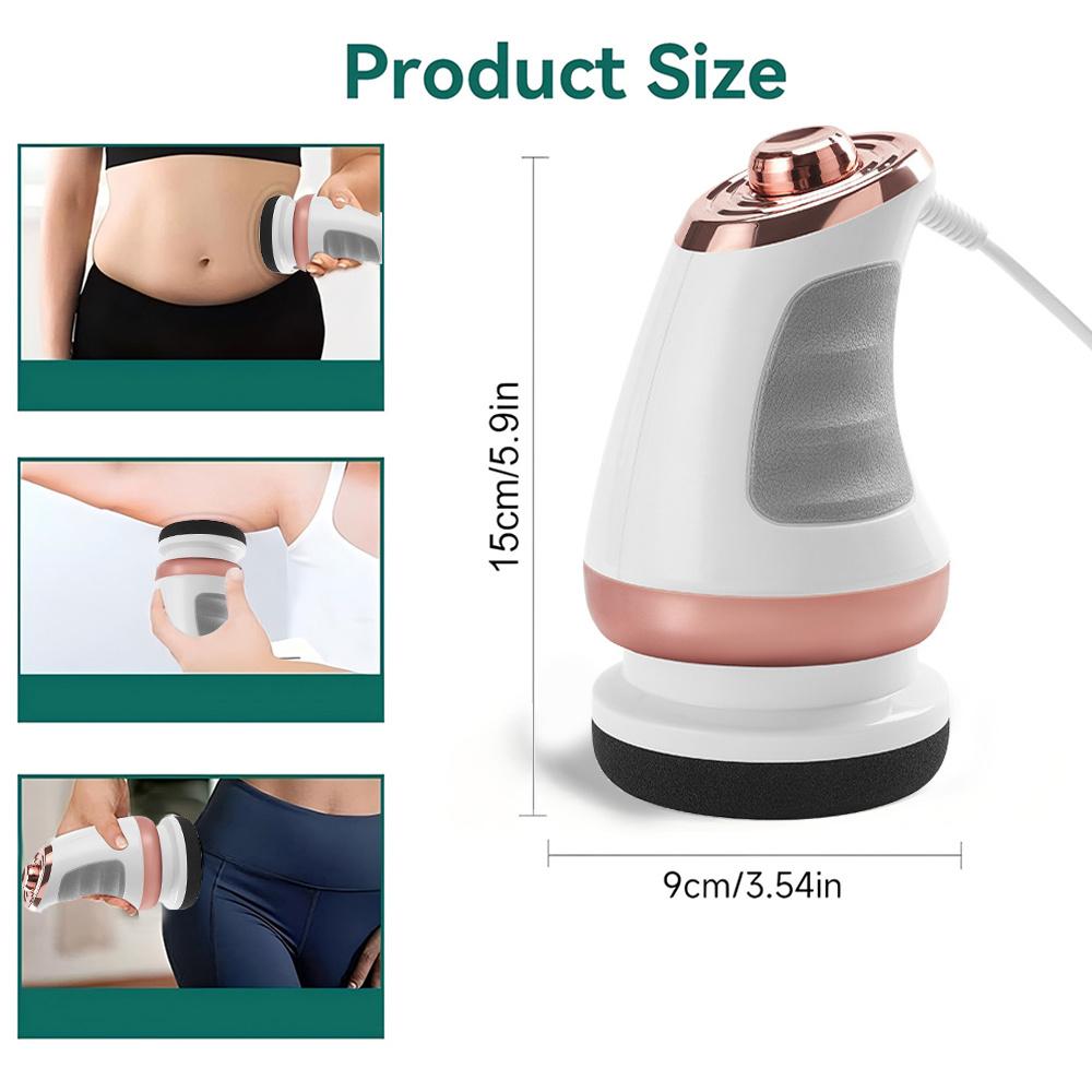 5-Head Full-Body Relaxation Massager with 3 Washable Massage Heads for Waist, Abdomen, Legs, Arms, and Buttocks