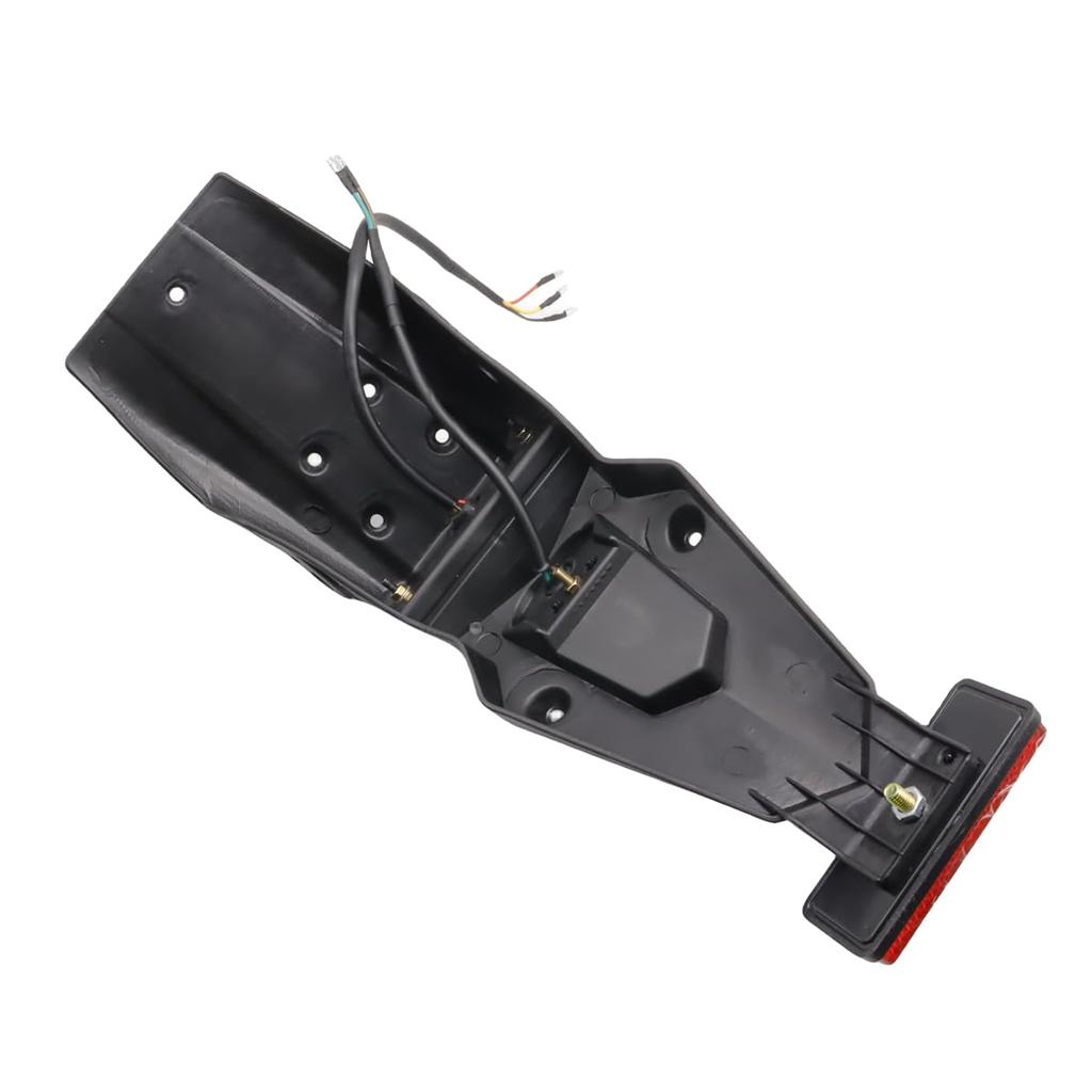 SZYUMO Universal Rear Fender with LED Brake Light and Warning Motorcycle Modified Mud Guard Lamp Lamp, (Red Cover)