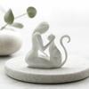 Jijijing 3D Printed Sculpture, One-Piece Molding Desktop Figure, Abstract Woman Cat Art Ornament for Home Decor Gift