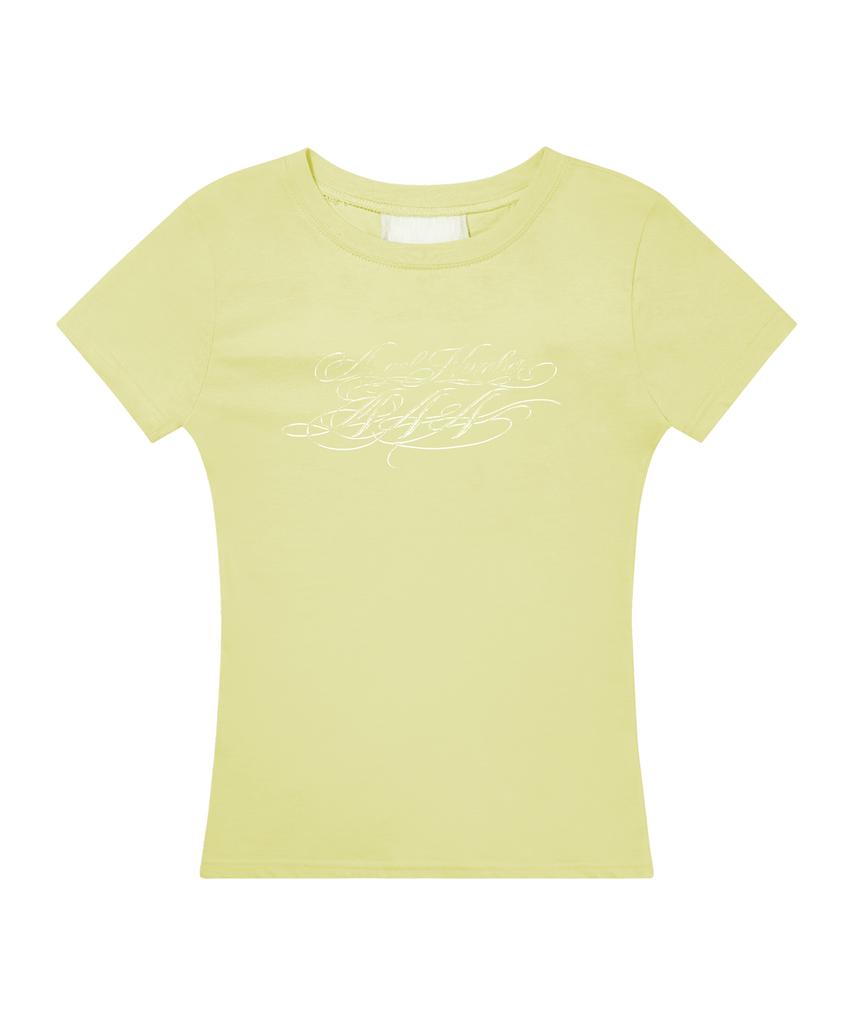 FANCY CLUB Back Cross Tee (Lemon) F26Qb073