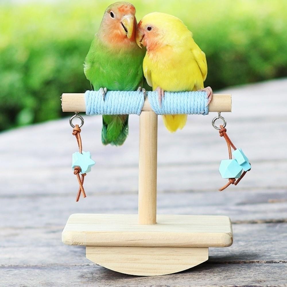Bite-resistant Parrot Perch Stand Wear-resistant Parakeet Teeterboard  Cage Accessory