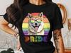 Akitas Pride Dog T-Shirt, Rainbow Glasses Akitas, LGBTQ Pride Month, Colorful Pride Parade Apparel, Unisex Graphic Tee, Gift for Friends
