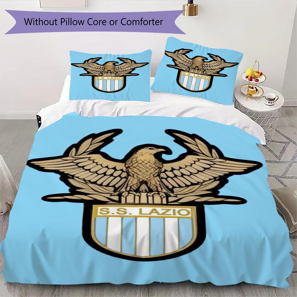 Lazio Pattern Bedding,Quilt Set Quilt Cover Pillowcase Home Birthday Gift(1 * Duvet Cover + 2 * Pillowcase, Without Core)_lx