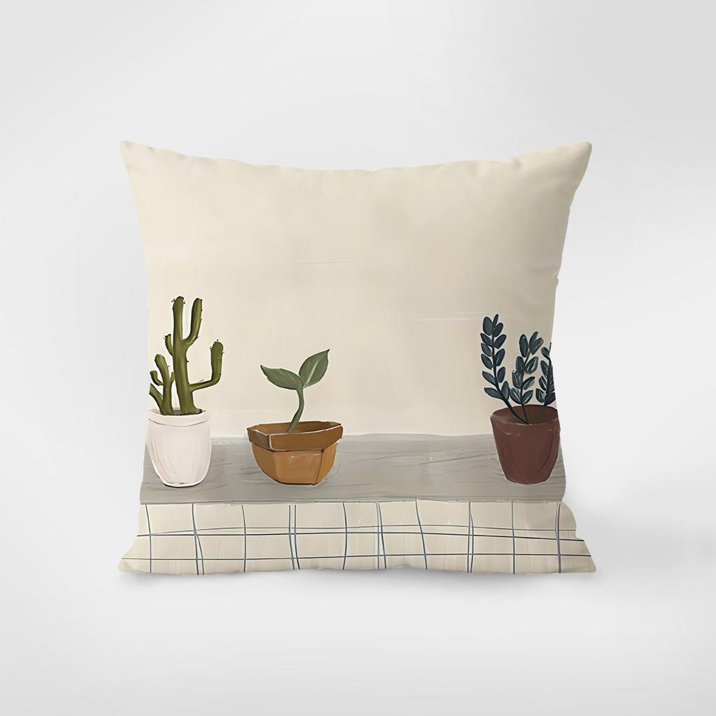 Taie D'oreiller Décorative Avec Illustration De Chat, Coussin Carré, Chambre à Coucher, Salon