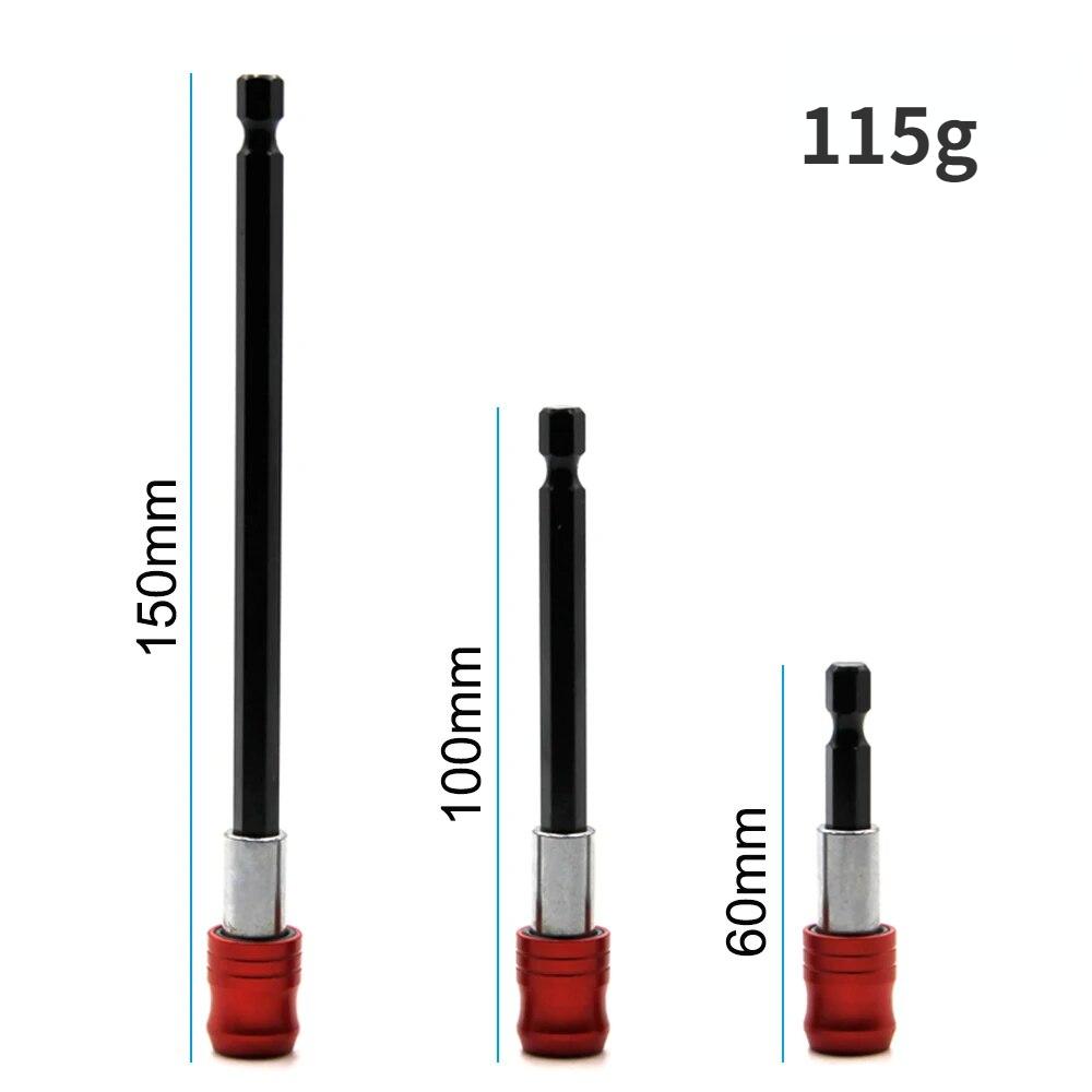 Hexagonal Handle Red Three Piece Set Quick Release Self-locking Extension Rod 60/100/150mm Screwdriver Head Extension Rod