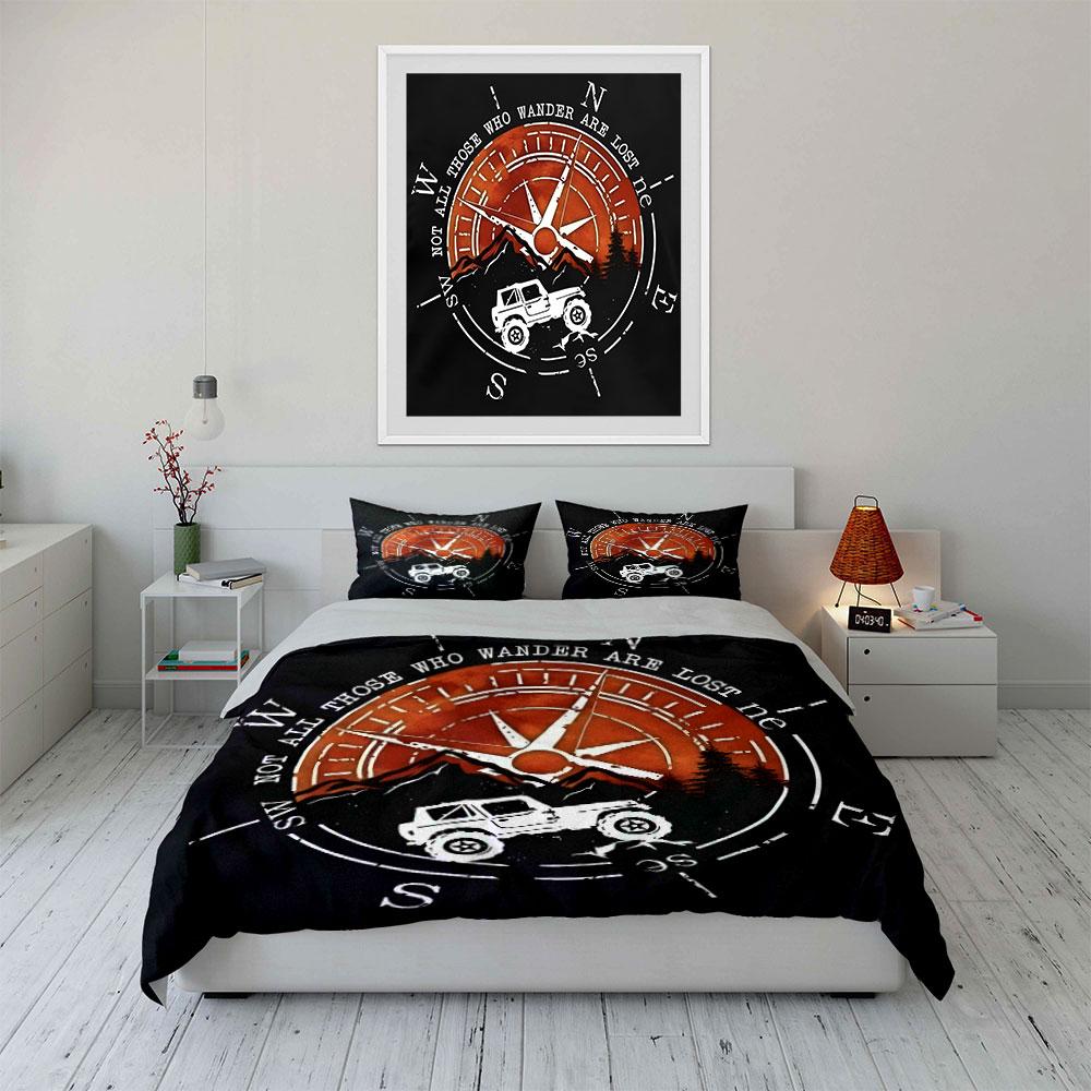 Adventure-Themed Outfit For Off-Road Journeys Exquisite Three-Piece Bedding Set Gift For Kids And Adults