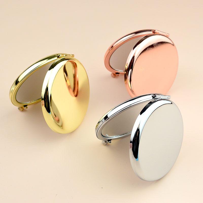 1pc Portable Double-Sided Metal Folding Mirror, High Definition Makeup Handheld Compact Mirror,Makeup Mirror Makeup Tools