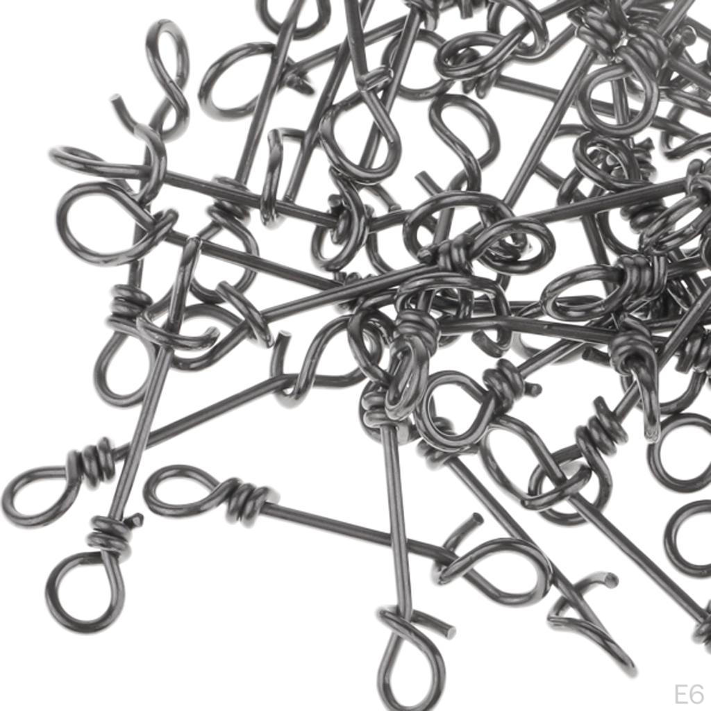 Stainless Steel Fishing Snap Swivels - Pack of 50