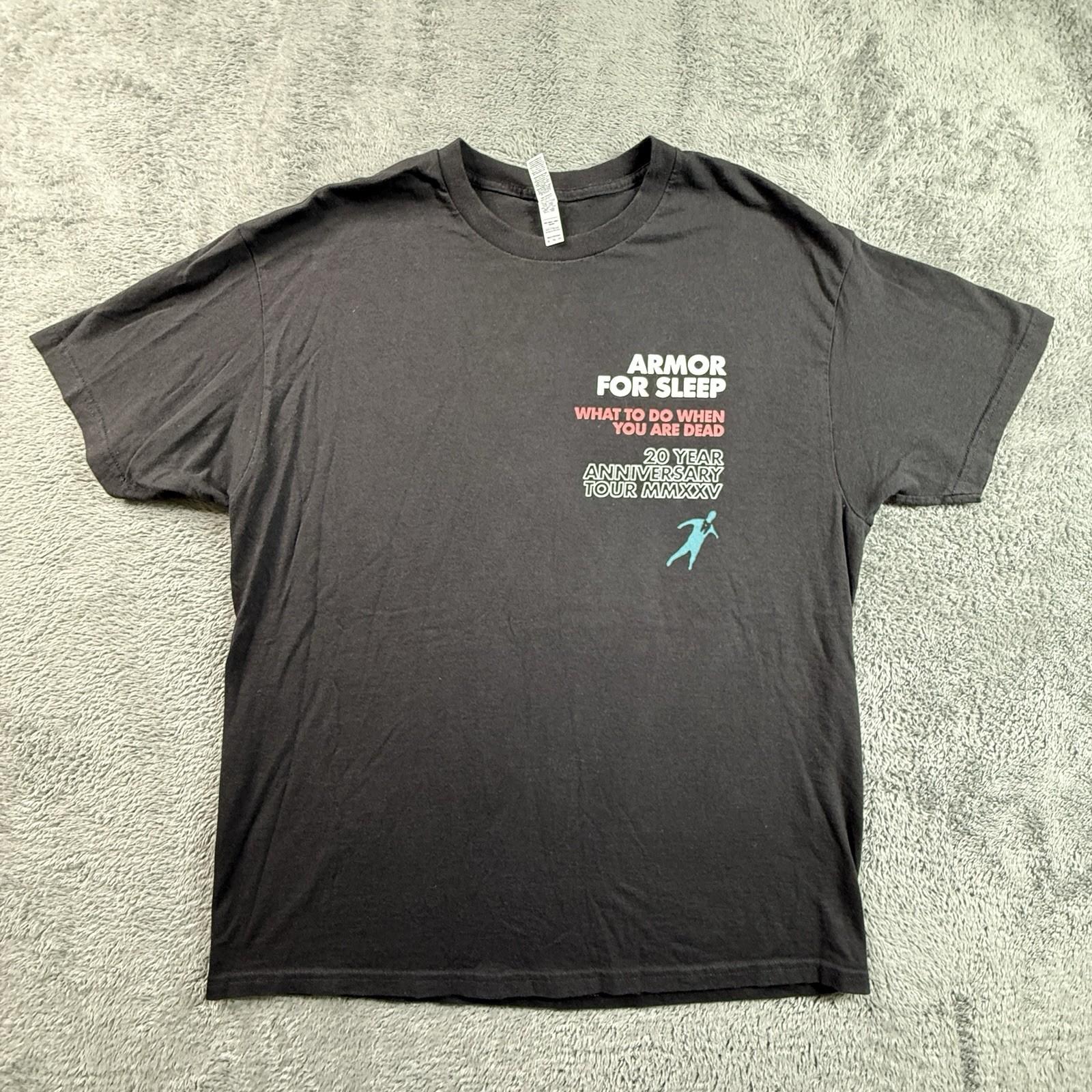 Armor For Sleep Band Tee Tour Shirt 20 Year Anniversary XL What To Do When Dead Unisex T-Shirt S