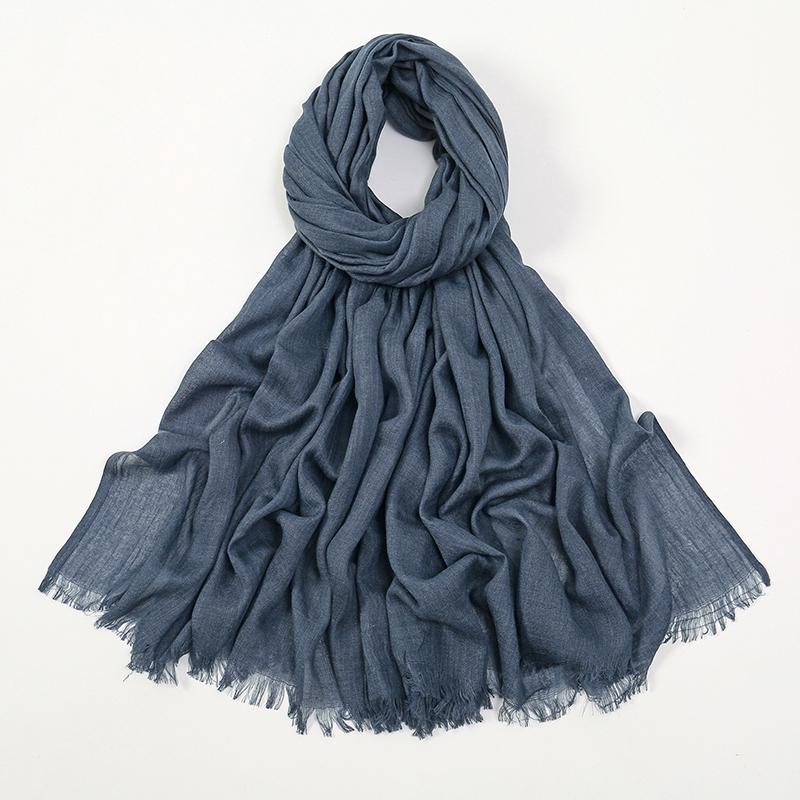 Large Size Cotton Feeling Scarf Women Plain Foulard Femme Luxury Hijab Long Bandana Evening Party Dress Shawls and Wraps