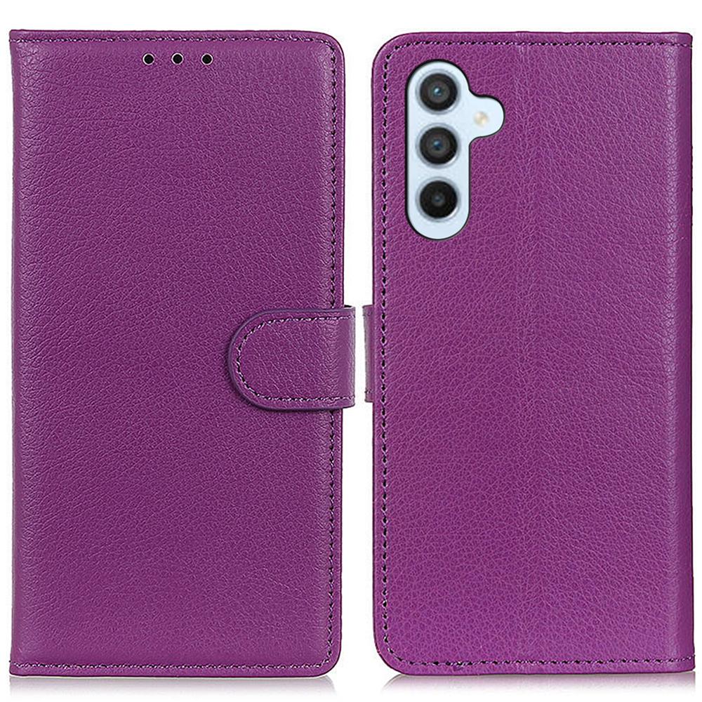 For Samsung Galaxy A15 4G Case Litchi Texture Leather Phone Cover with Wallet Stand