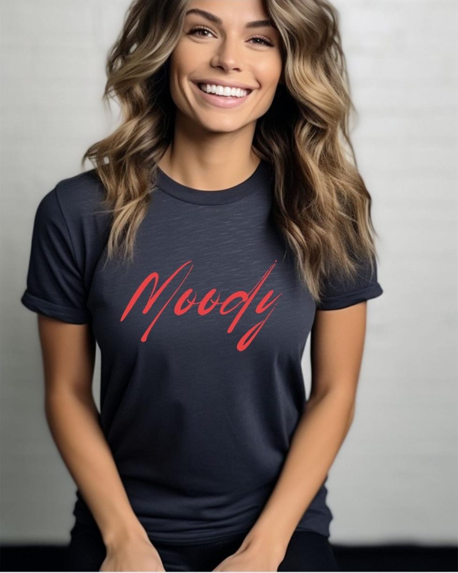 Moody Shirt, Aesthetic Graphic Tee, Minimalist Script T-Shirt, Trendy Women s Statement Shirt, Mood Graphic Tee L