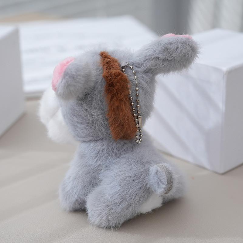 Adorable Plush Donkey Stuffed Toy Soft Pp Cotton Keychain Cute Animal Figure Grey Tan Brown