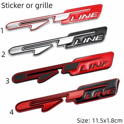 Auto 3D Metall GT Line Logo Kofferraum Karosserie Plakette Emblem Aufkleber Für K3 K4 K5 Sportage ceed niro rio picanto proceed sorento stonic