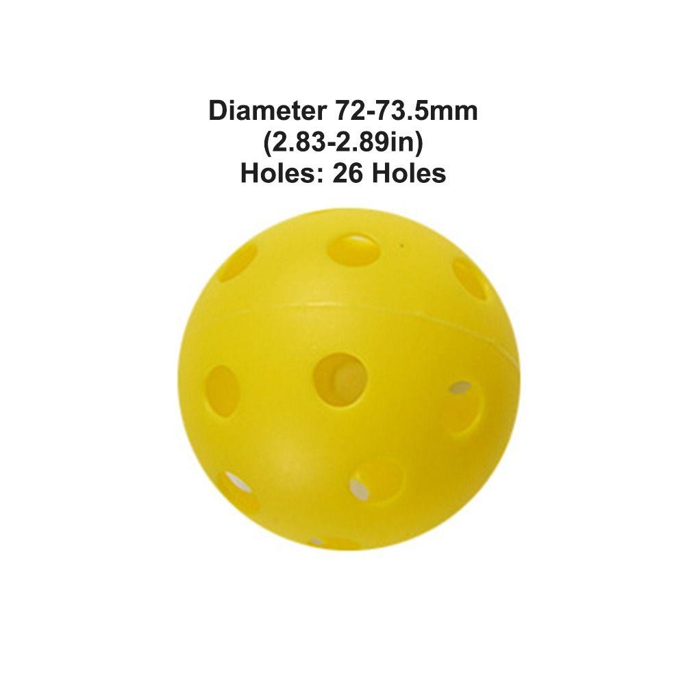 6pcs PVC Pickle Balls with Bag Balanced Competition Ball Portable Pickleball Balls  Indoor