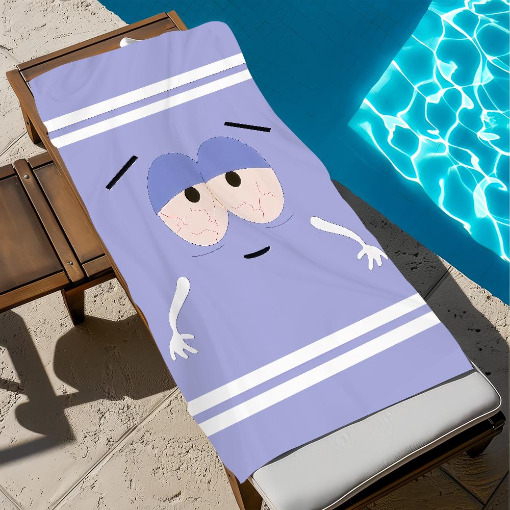 funny kawaii cartoon art S-South Park soft Beach Towels Trip swim Pool bathing Towel Gym Spa home Decor Gift Holiday Vacation