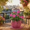 Teetassen-Blumentopf, Eleganter Blumentopf mit floralem Scherenschnittmuster, Dekorativer Blumentopf für den Innen- und Außenbereich Hausgarten Wohnzimmerdekoration