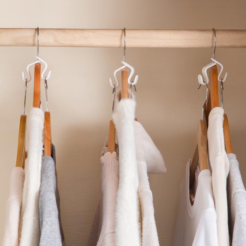 10-Piece Multi-functional Hanger Connectors for Wardrobe and Drying Rack Storage