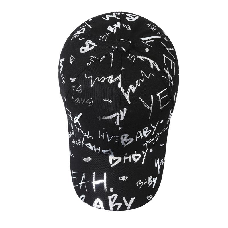 New Female Versatile Baseball Cap Autumn and Winter Internet Celebrity Letter Print Cap Outdoor Leisure Sports Visor