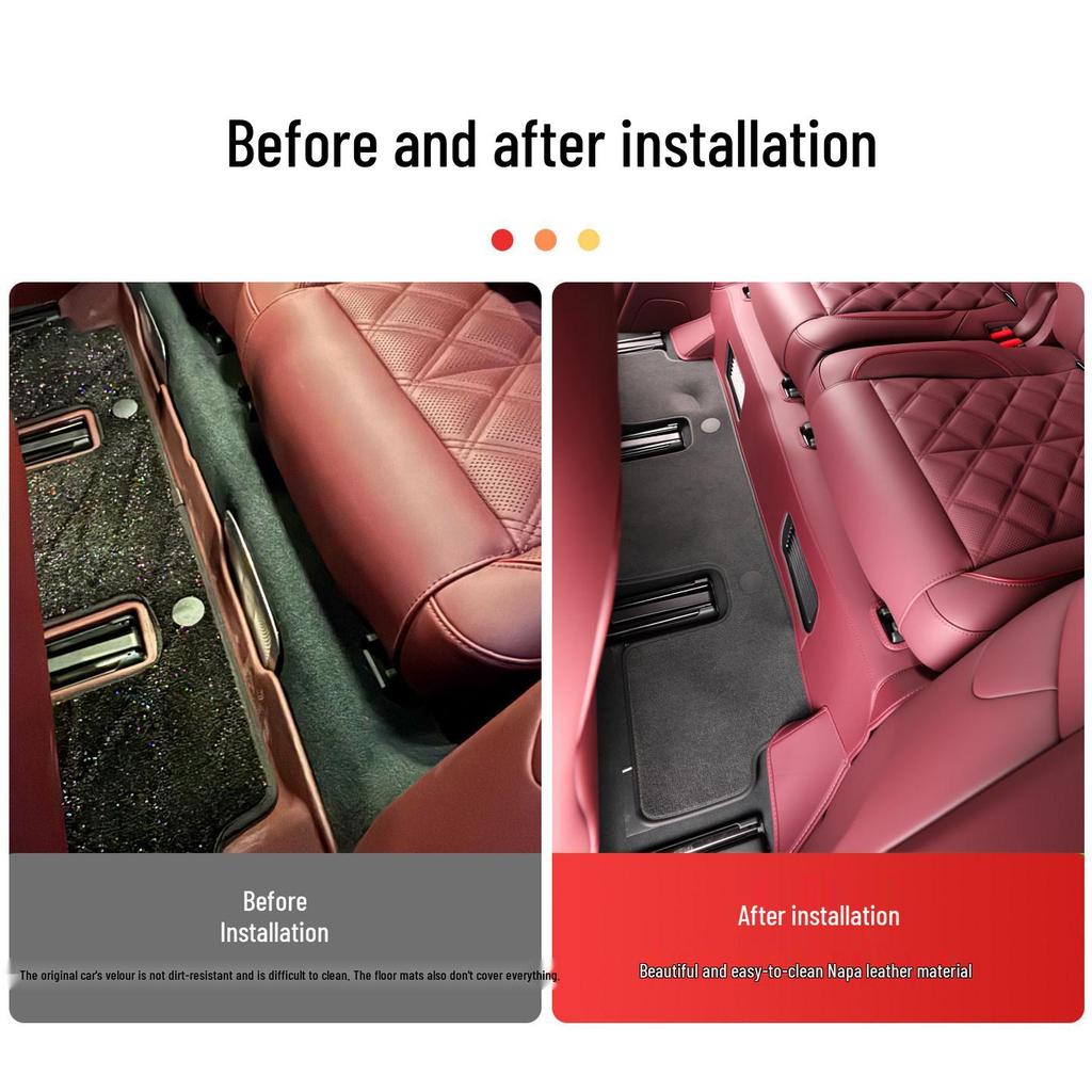 Compatible Nio ES8 Third Row Leather Kick Mats and Protectors for 26 Models - Car Interior Accessories