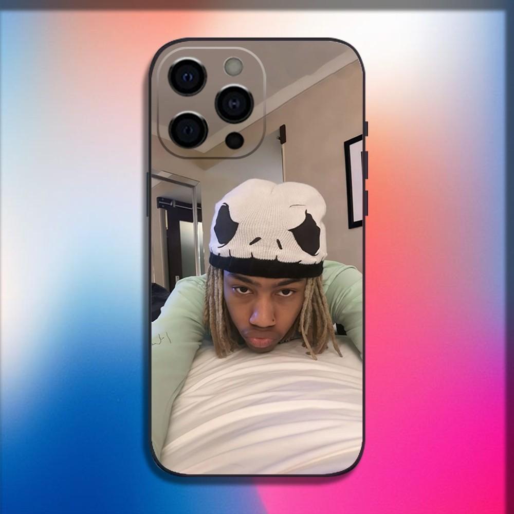 Rapper R-Rich Amiri Phone Case For iPhone 16,15,14,13,12,11,Pro,X,XS,Max,XR,Plus,Mini Soft Black Cover