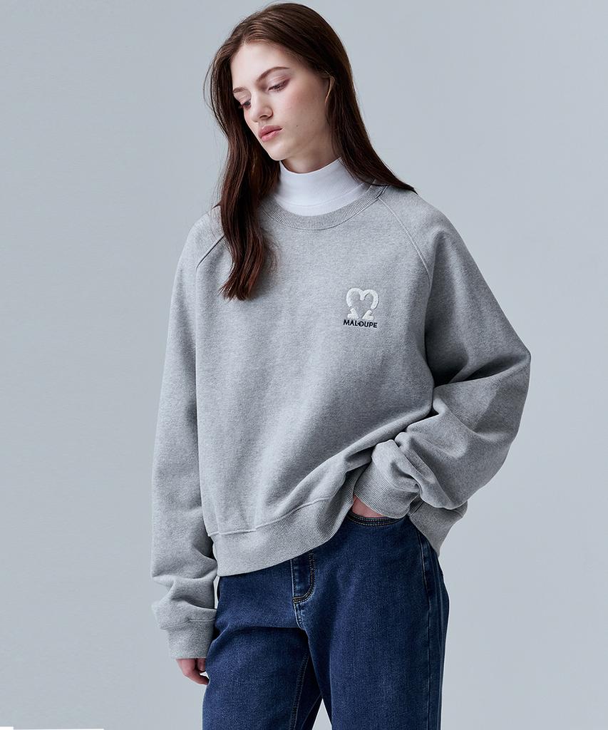 MALOUPE 5305 Brushed Raglan Sweatshirt (Gray)