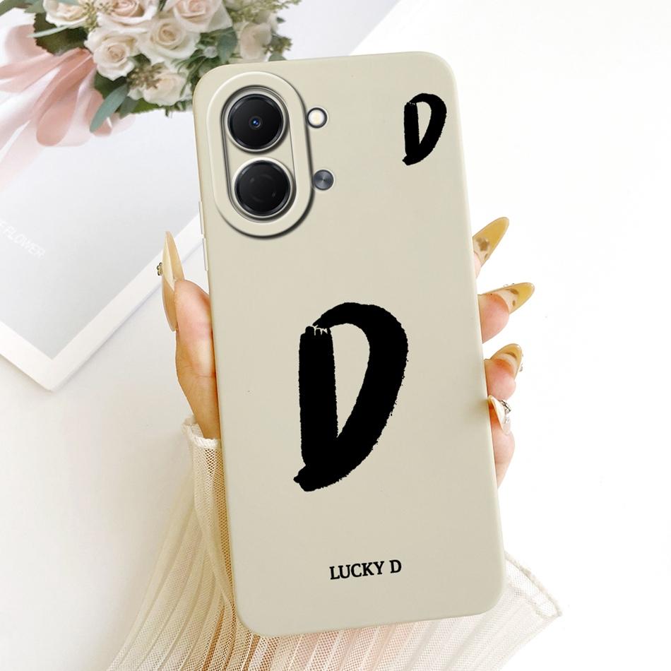 For Tecno Spark Go 3 2026 Lucky Initial Letter Phone Case For Tecno Spark Go3 KN3 Soft Silicone Shockproof Cases Bumpers