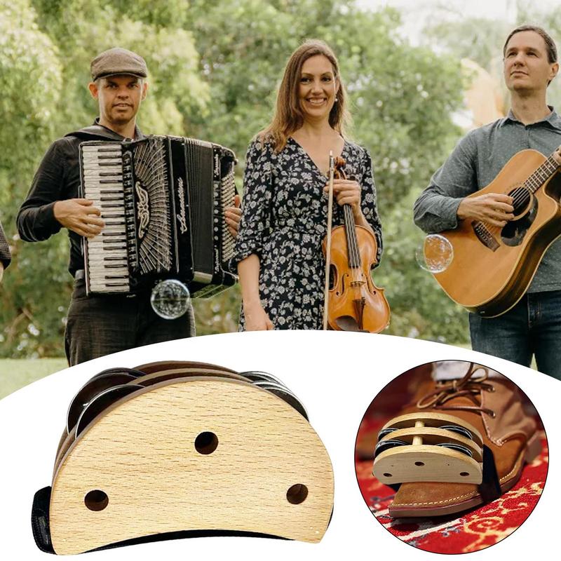 

Foot Tambourine Foot Tapping Tambourine Percussion Foot Drum Set With Elastic Strap Musical Instrument Foot Percussion Shakers CHINA