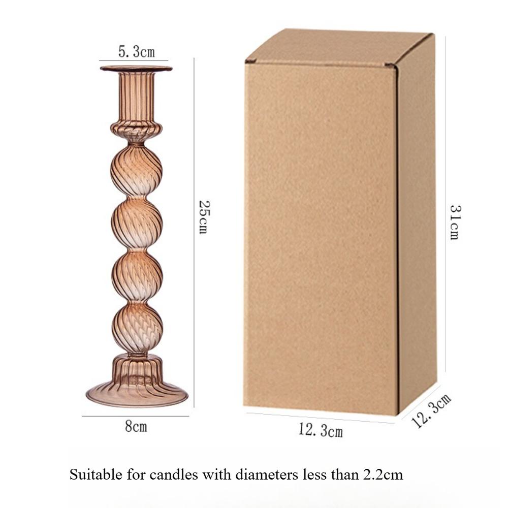Modern Glass Candle Holder Nordic Home Decorations Clear Taper Candle Holders Wedding Table Centerpiece Party Decor