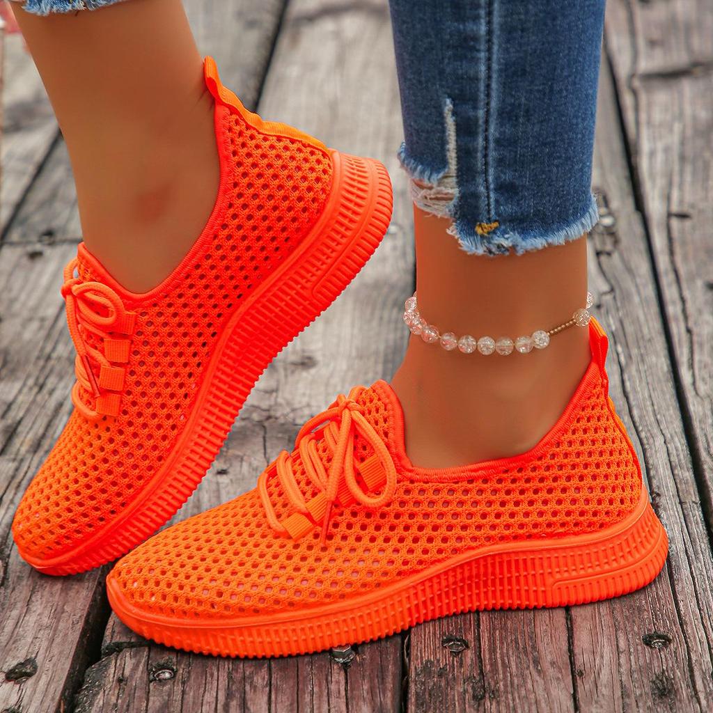New Large-sized Summer Mesh Shoes for Women, Casual Running Sports Shoes, Mesh Breathable and Comfortable Sports Shoes
