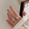 Sweet Hollow Adjustable Flower Ring for Women - Trendy, Simple Niche Design for Index Finger