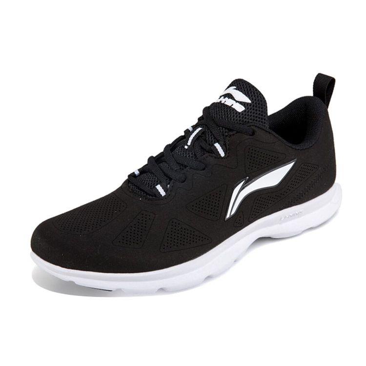 Li-Ning Comfortable Fabric Shock Absorbing Non-Slip Wear-Resistant Lightweight Low-Top Running Shoes Men Sneakers Standard-Black ARBN245-5