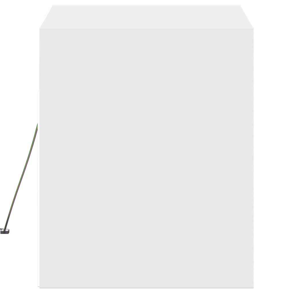 Wall Mounted TV Cabinet with LED Lighting White 80 x 31 x 38 cm