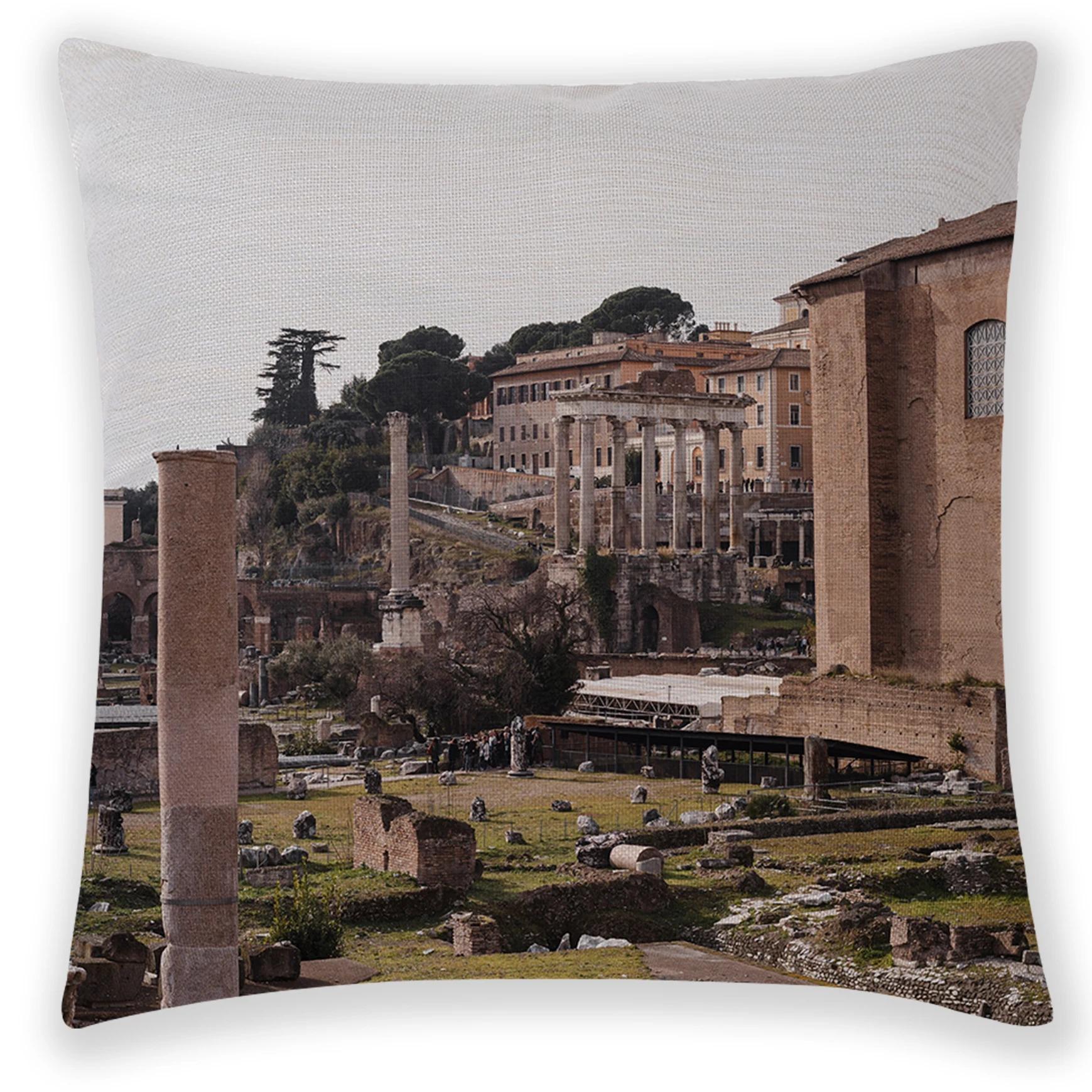 

Городской пейзаж Декоративная наволочка Гостиная Офис Дом Наволочка Украшения для автомобиля 40x40cm