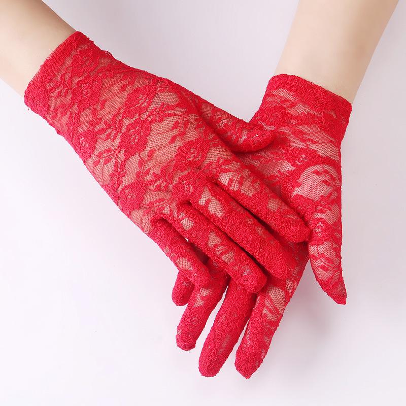 2026 Mid-Length Black Lace Vintage Wedding Dress Gloves for Photography