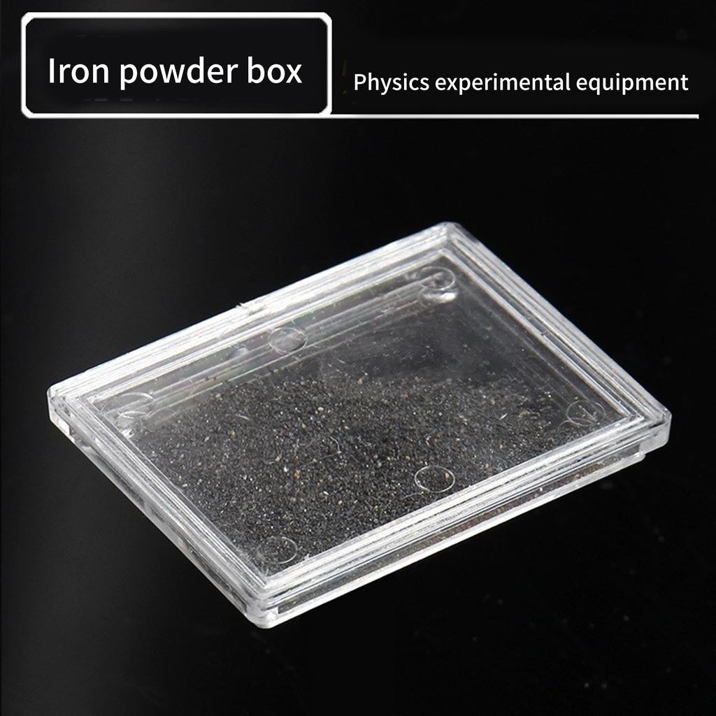 Iron Powder Filings Magnetic Powder Shavings Packed in Clear Box Interactive Magnetism Experiment Classroom Teaching Aid