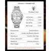 POEDAGAR Luxury Men Wristwatch Waterproof Luminous Week Date Casual Clock Stainless Steel Quartz Fashion Watches Reloj